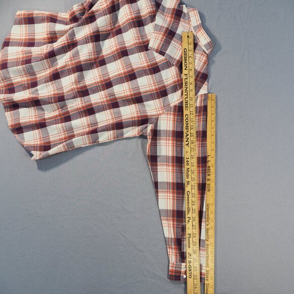 Wrangler Retro Shirt Mens XXL Purple Red Plaid Pearl Snap Rodeo Western Cowboy - Picture 5 of 7